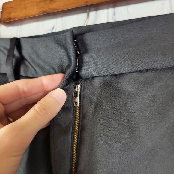 Frame solid noir black le crop mini flare bootcut wool blend trousers pants - Picture 7 of 12